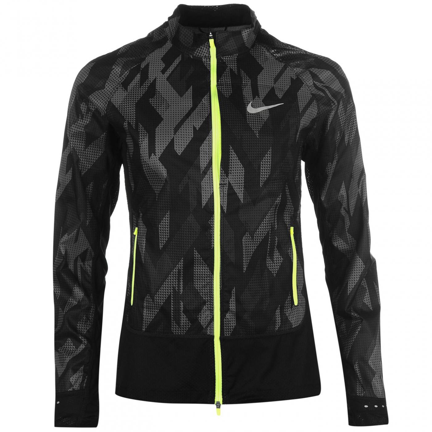 Womens Nike Trail Running Jacket Black/Volt, Jackets & Coats | Nielsen